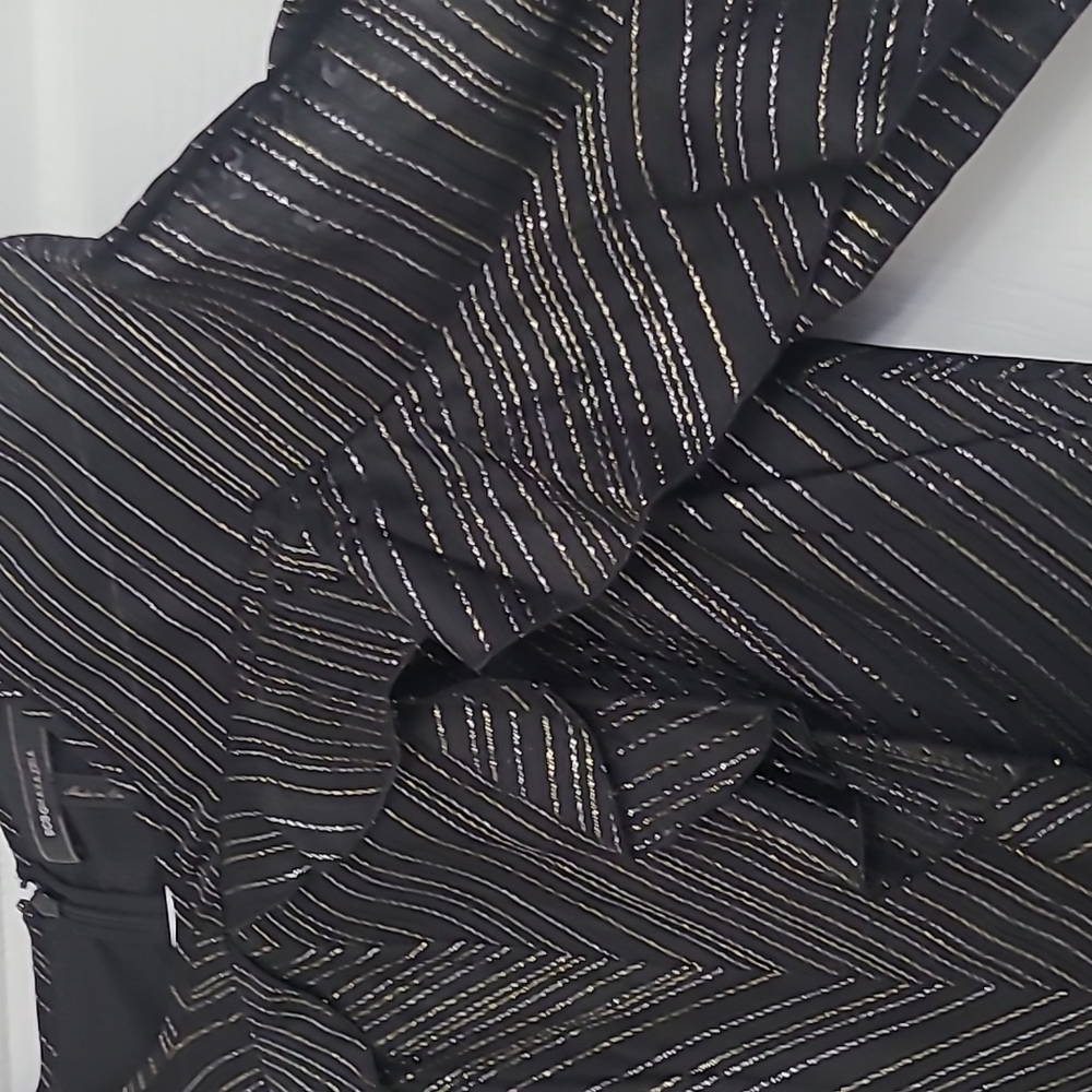 BCBG Maxazria Metallic Ruffle Dress - Picture 2 of 3